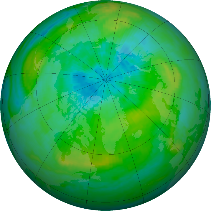 Arctic ozone map for 06 September 1982